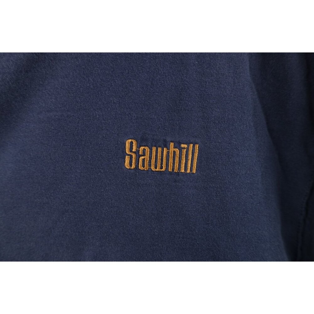 Vtg 90s Streetwear Mens Large Distressed Spell Out Sawhill Short Sleeve T-Shirt View 4